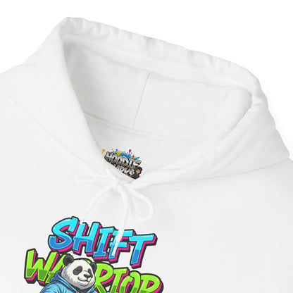 Unisex Shift Warrior Nurse Hoodie — Cute Sleeping Panda Crew