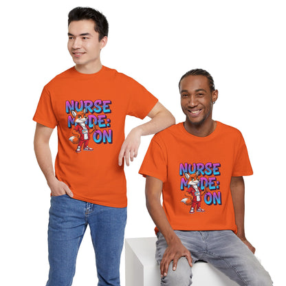 Nurse Mode On T‑Shirt — Cute Fox Nurse Graphic Tee for Nurses & Nursing Students
