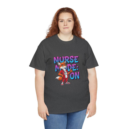 Nurse Mode On T‑Shirt — Cute Fox Nurse Graphic Tee for Nurses & Nursing Students