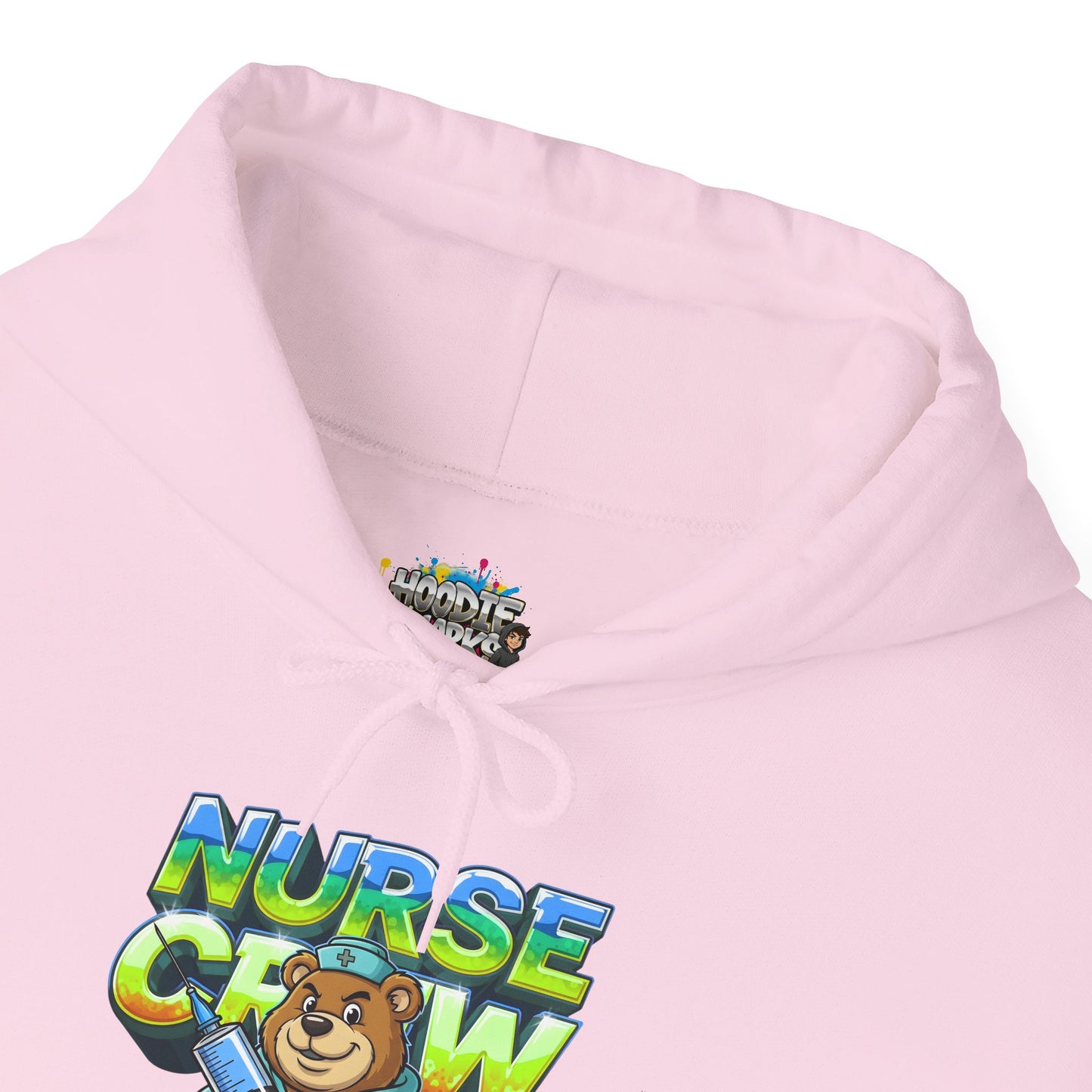 Unisex Nurse Crew Hoodie — Cute Bear Nurse Graphic Pullover