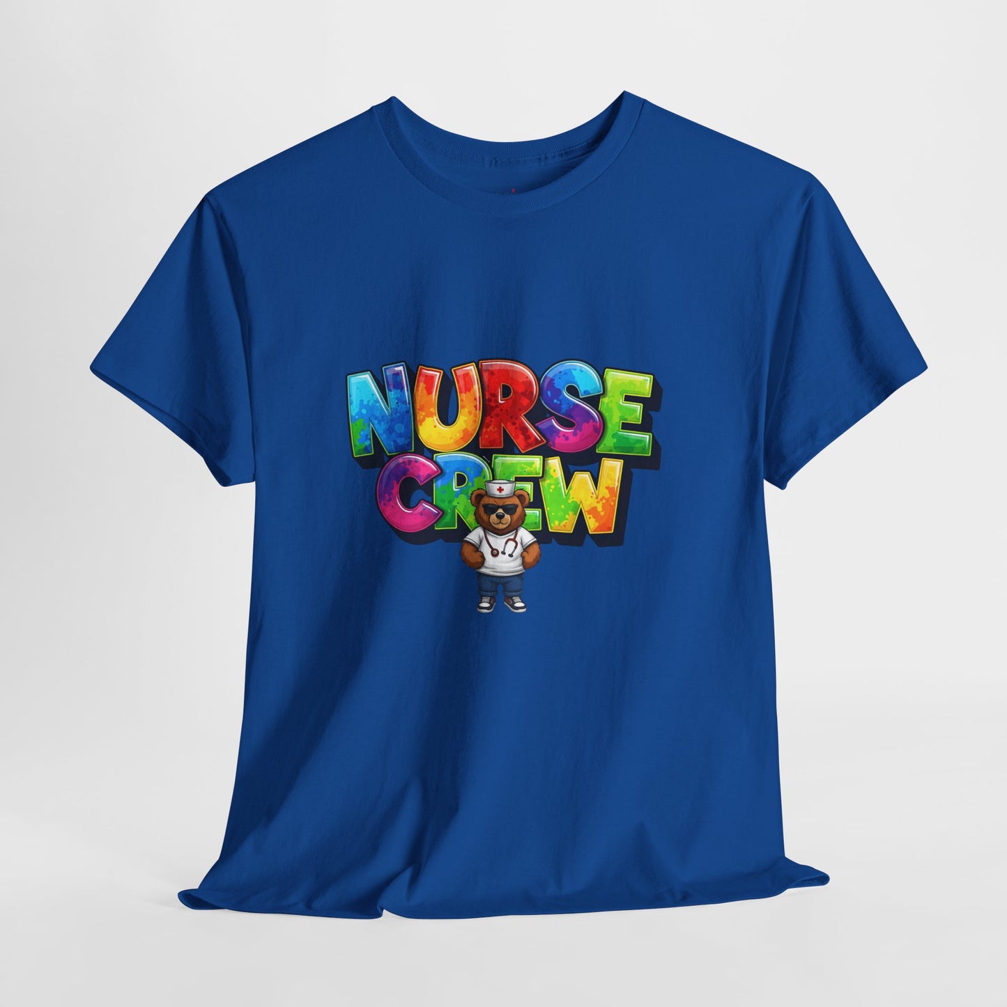 Nurse Crew Graphic Tee — Colorful Cartoon Nurse Appreciation Shirt