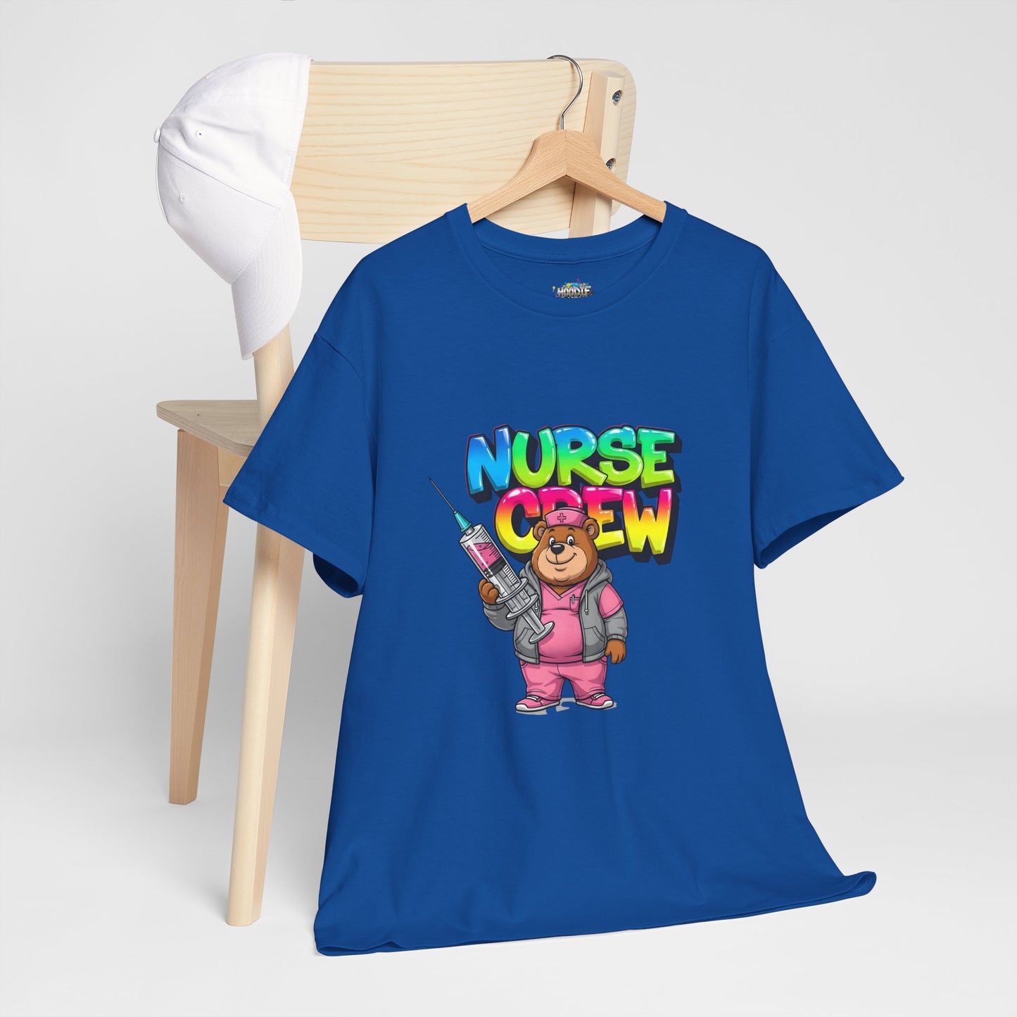 Nurse Crew T-Shirt — Cute Cartoon Nurse Bear Graphic Tee