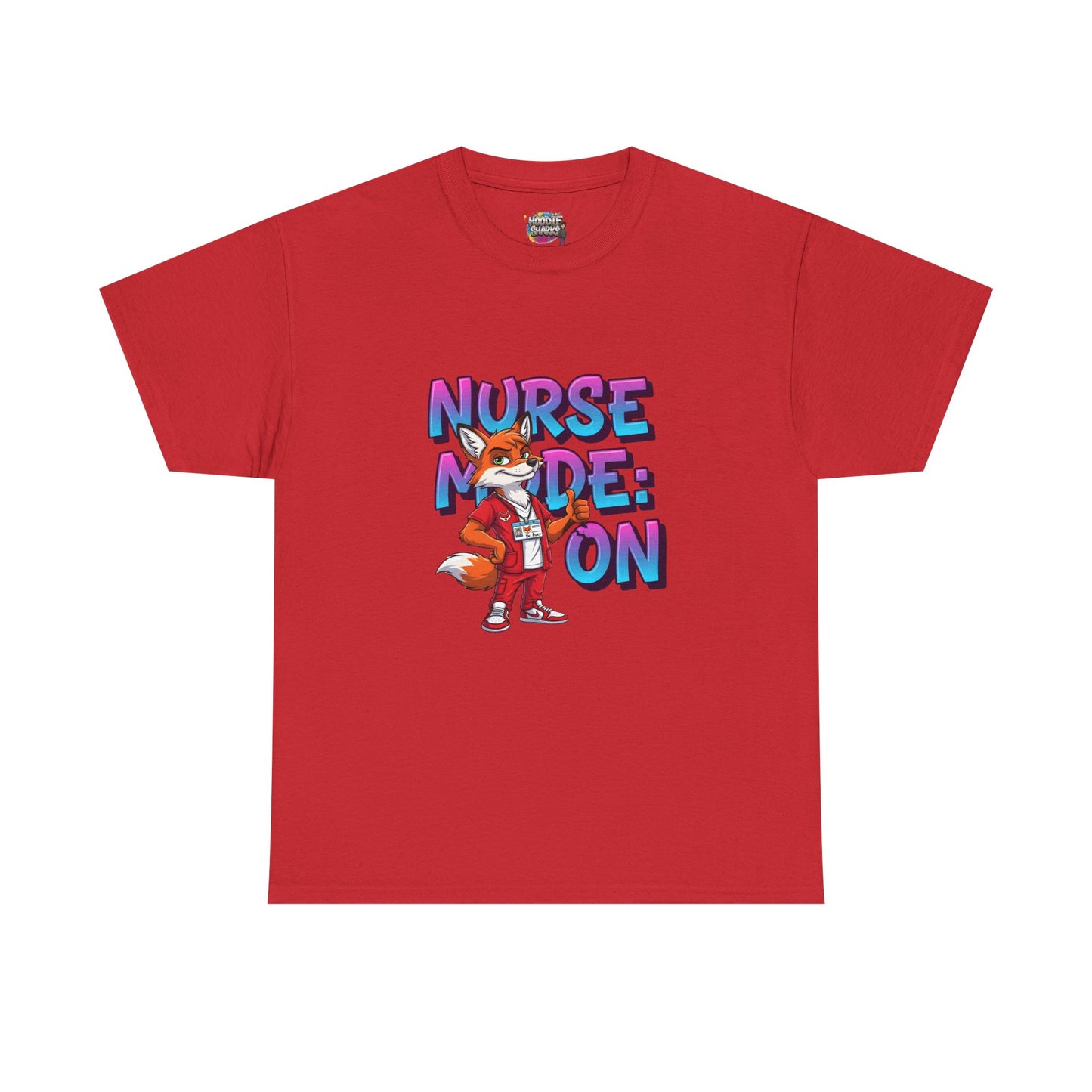 Nurse Mode On T‑Shirt — Cute Fox Nurse Graphic Tee for Nurses & Nursing Students