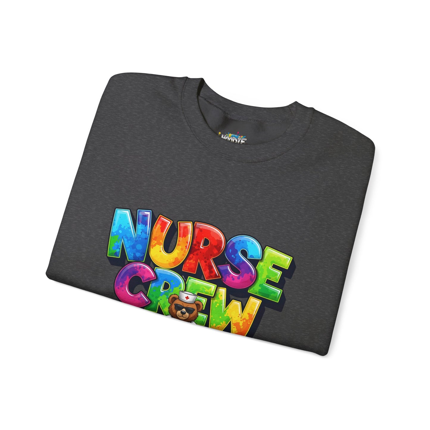 Nurse Crew Sweatshirt — 'NURSE CREW' Graphic Pullover for Healthcare Professionals