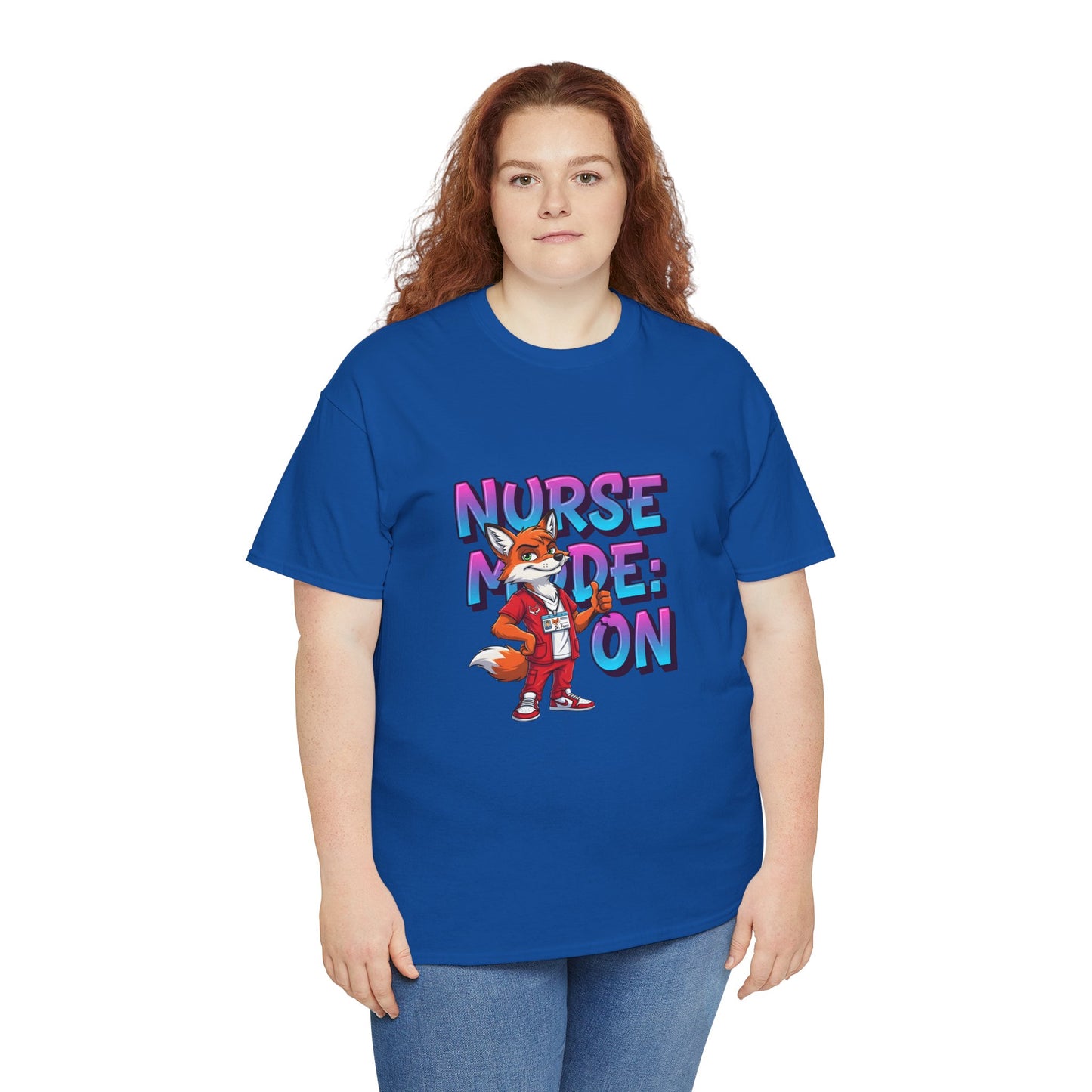 Nurse Mode On T‑Shirt — Cute Fox Nurse Graphic Tee for Nurses & Nursing Students