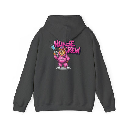 Nurse Crew Hoodie — Cute Teddy Nurse with Syringe Graphic