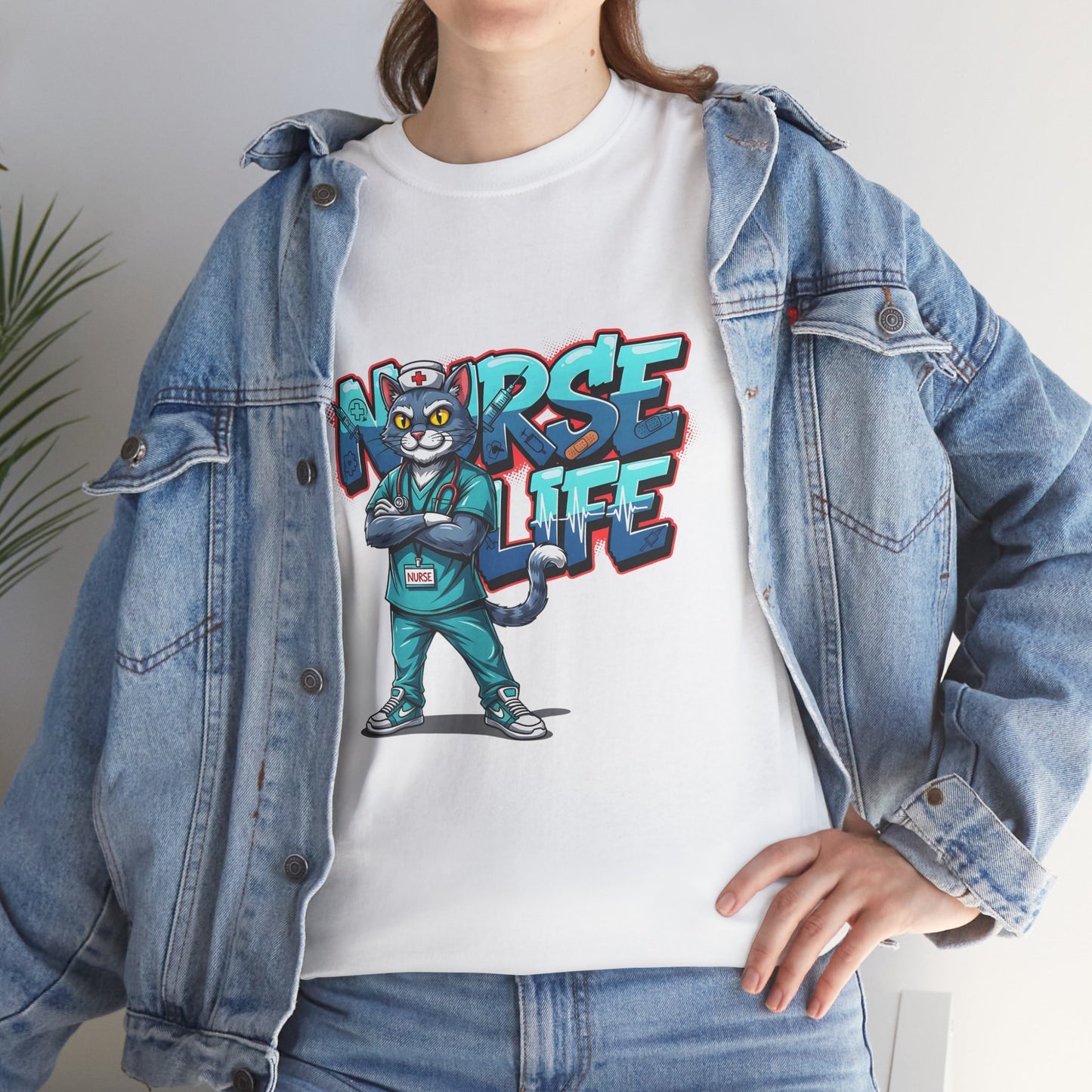 Unisex Nurse Life Graphic Tee — Cool Cartoon Nurse Design