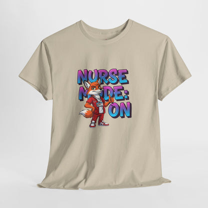 Nurse Mode On T‑Shirt — Cute Fox Nurse Graphic Tee for Nurses & Nursing Students