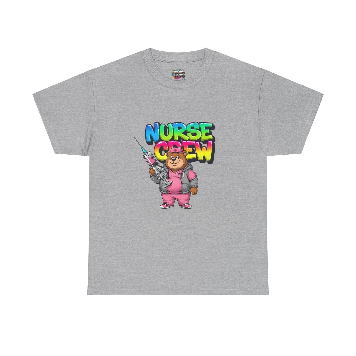 Nurse Crew T-Shirt — Cute Cartoon Nurse Bear Graphic Tee