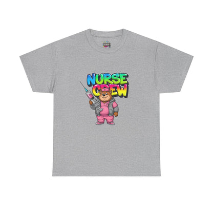 Nurse Crew T-Shirt — Cute Cartoon Nurse Bear Graphic Tee