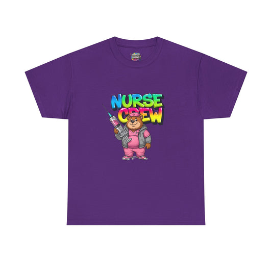 Nurse Crew T-Shirt — Cute Cartoon Nurse Bear Graphic Tee