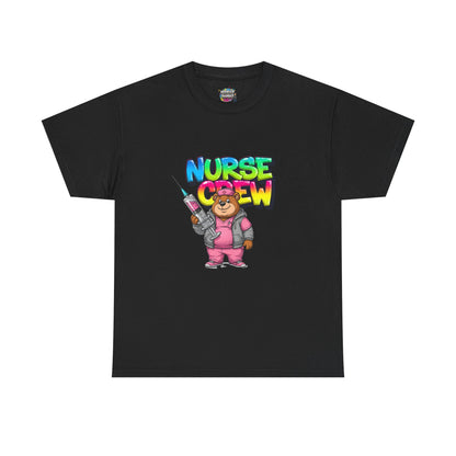 Nurse Crew T-Shirt — Cute Cartoon Nurse Bear Graphic Tee