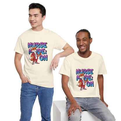 Nurse Mode On T‑Shirt — Cute Fox Nurse Graphic Tee for Nurses & Nursing Students