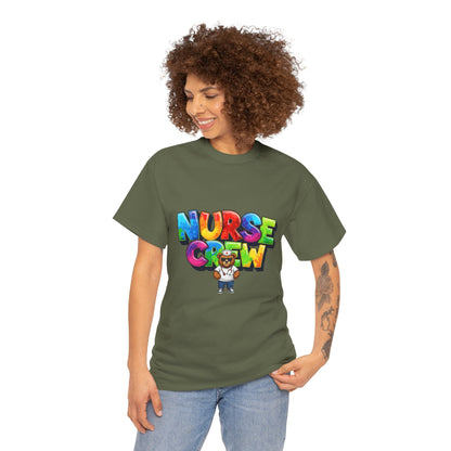 Nurse Crew Graphic Tee — Colorful Cartoon Nurse Appreciation Shirt