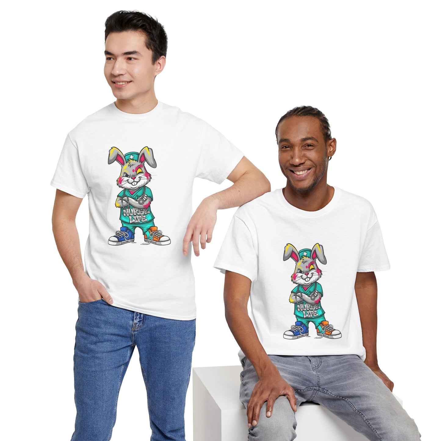 Easter Street Bunny T‑Shirt — Cool Graphic Bunny with "Always Be Kind" Tee