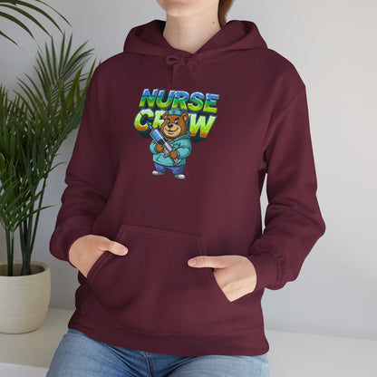 Unisex Nurse Crew Hoodie — Cute Bear Nurse Graphic Pullover