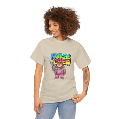 Nurse Crew T-Shirt — Cute Cartoon Nurse Bear Graphic Tee