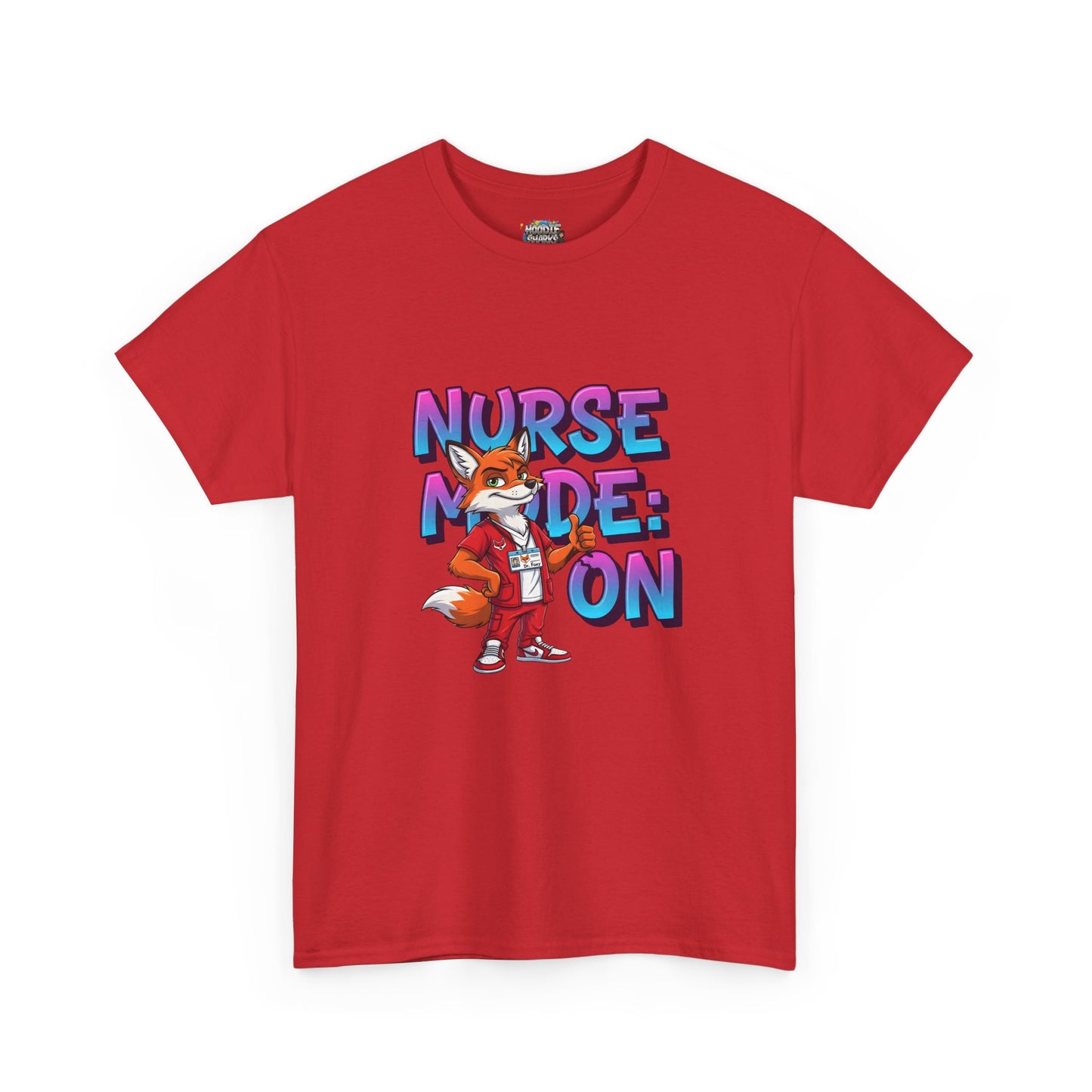 Nurse Mode On T‑Shirt — Cute Fox Nurse Graphic Tee for Nurses & Nursing Students