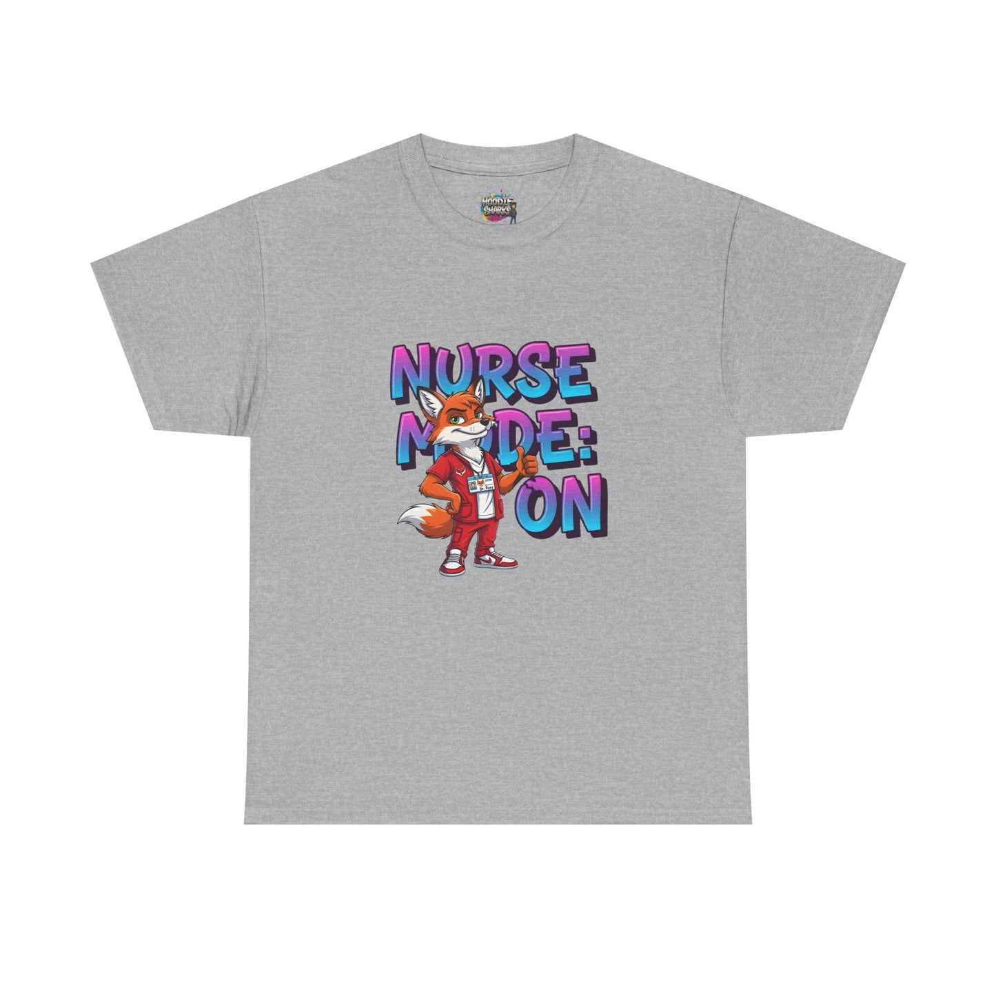 Nurse Mode On T‑Shirt — Cute Fox Nurse Graphic Tee for Nurses & Nursing Students
