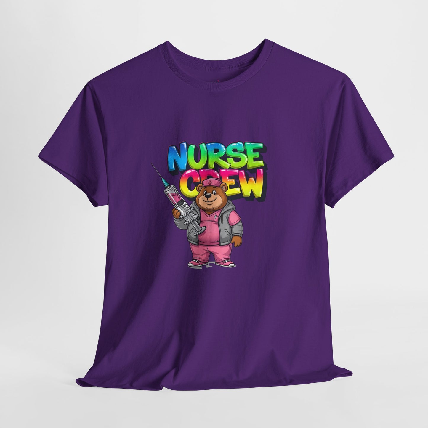 Nurse Crew T-Shirt — Cute Cartoon Nurse Bear Graphic Tee