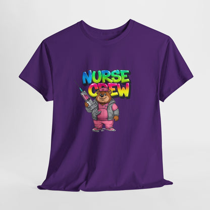 Nurse Crew T-Shirt — Cute Cartoon Nurse Bear Graphic Tee