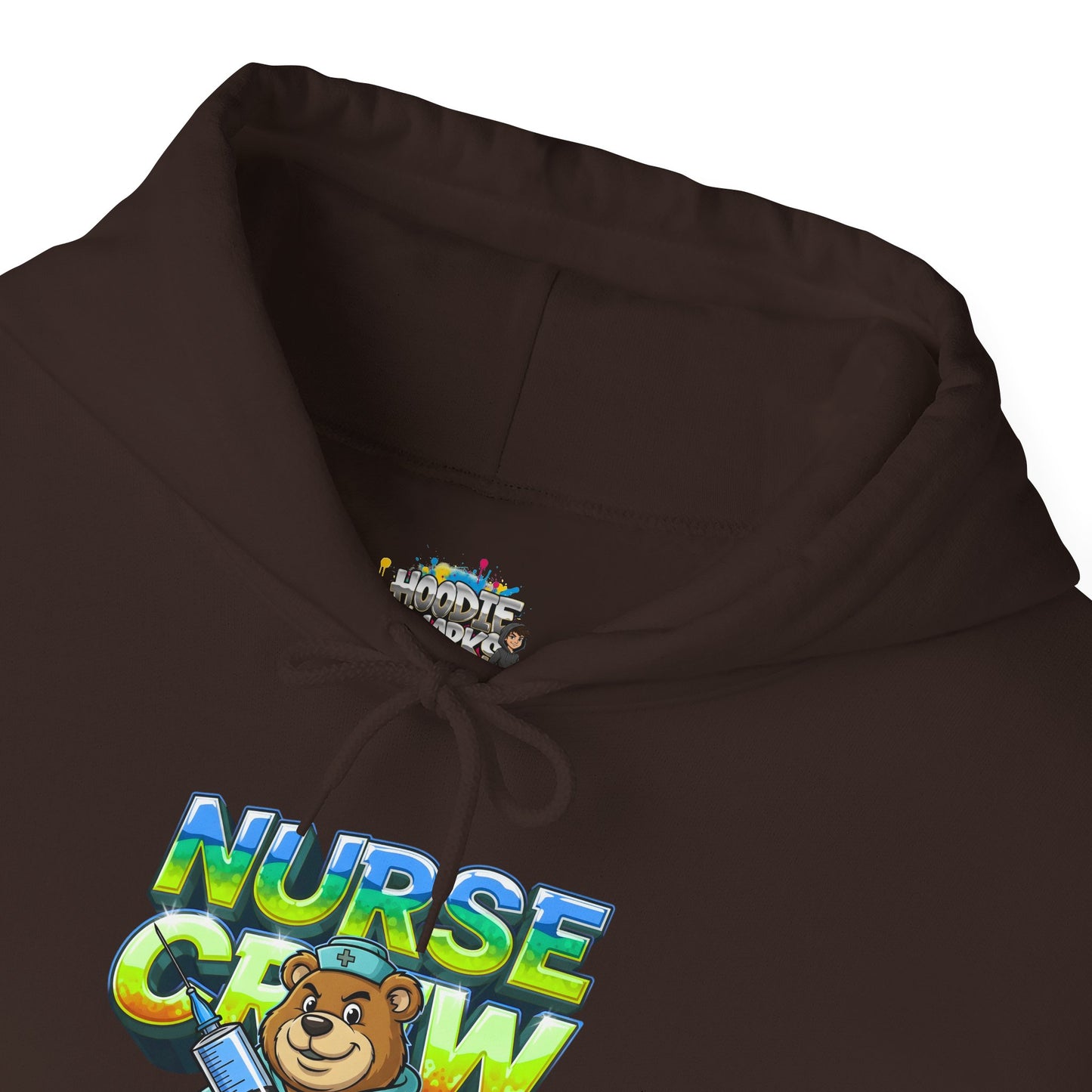 Unisex Nurse Crew Hoodie — Cute Bear Nurse Graphic Pullover
