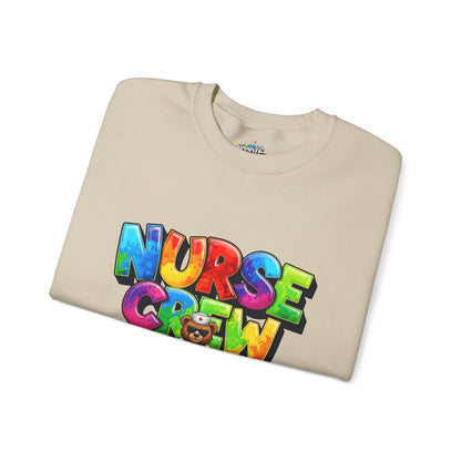 Nurse Crew Sweatshirt — 'NURSE CREW' Graphic Pullover for Healthcare Professionals