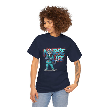 Unisex Nurse Life Graphic Tee — Cool Cartoon Nurse Design