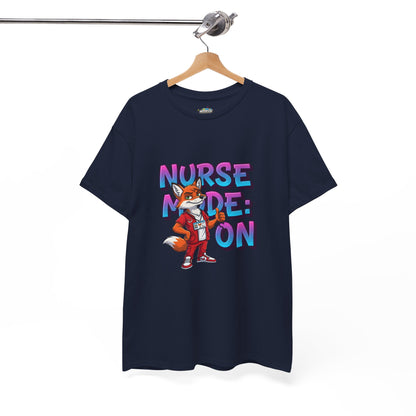 Nurse Mode On T‑Shirt — Cute Fox Nurse Graphic Tee for Nurses & Nursing Students