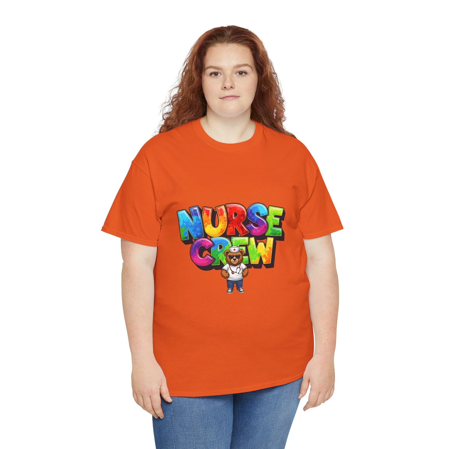 Nurse Crew Graphic Tee — Colorful Cartoon Nurse Appreciation Shirt