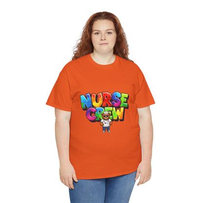 Nurse Crew Graphic Tee — Colorful Cartoon Nurse Appreciation Shirt