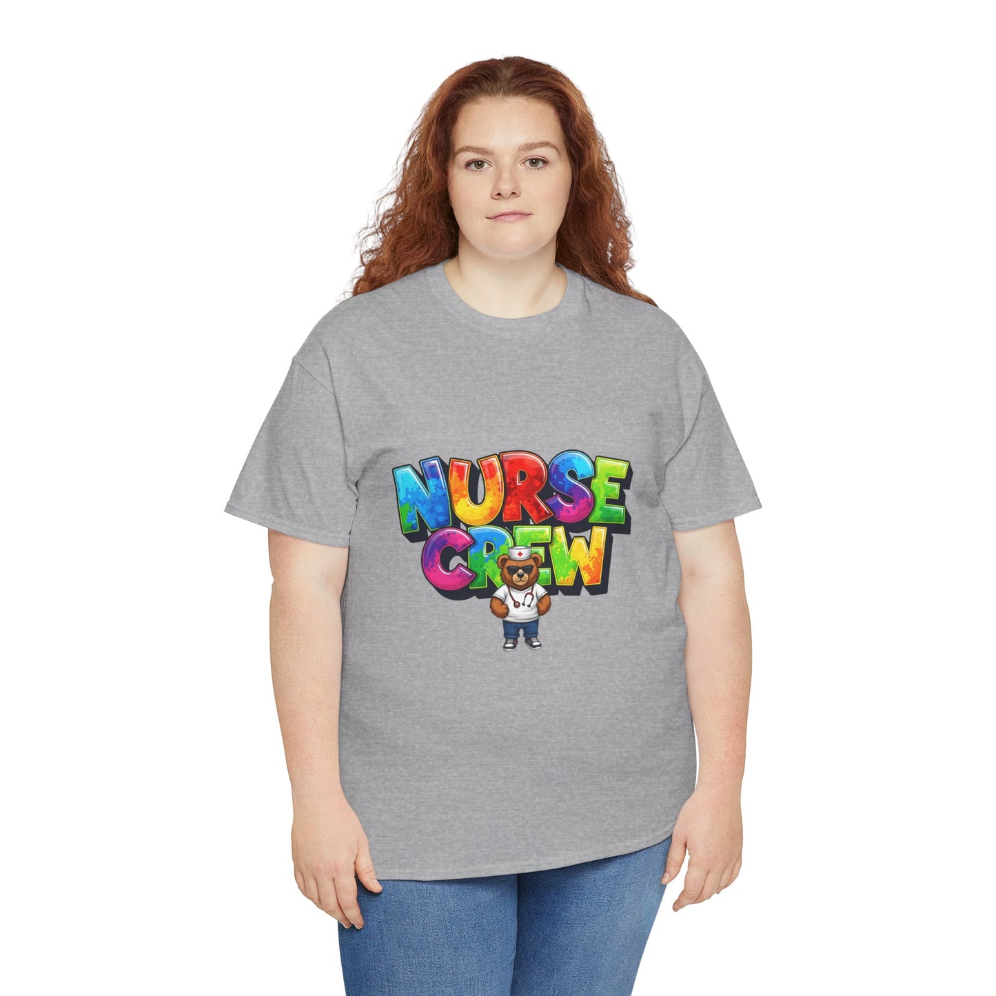 Nurse Crew Graphic Tee — Colorful Cartoon Nurse Appreciation Shirt