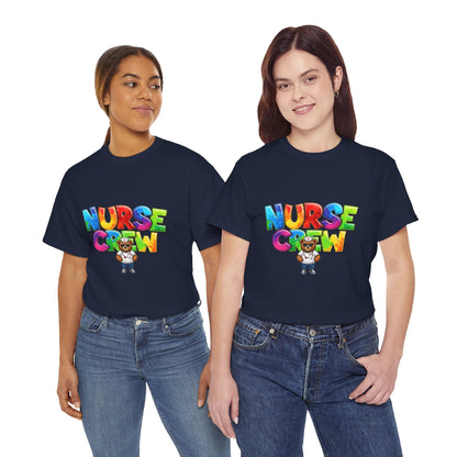 Nurse Crew Graphic Tee — Colorful Cartoon Nurse Appreciation Shirt