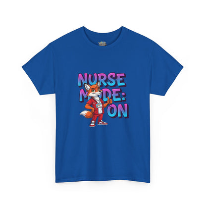 Nurse Mode On T‑Shirt — Cute Fox Nurse Graphic Tee for Nurses & Nursing Students