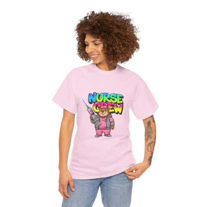 Nurse Crew T-Shirt — Cute Cartoon Nurse Bear Graphic Tee