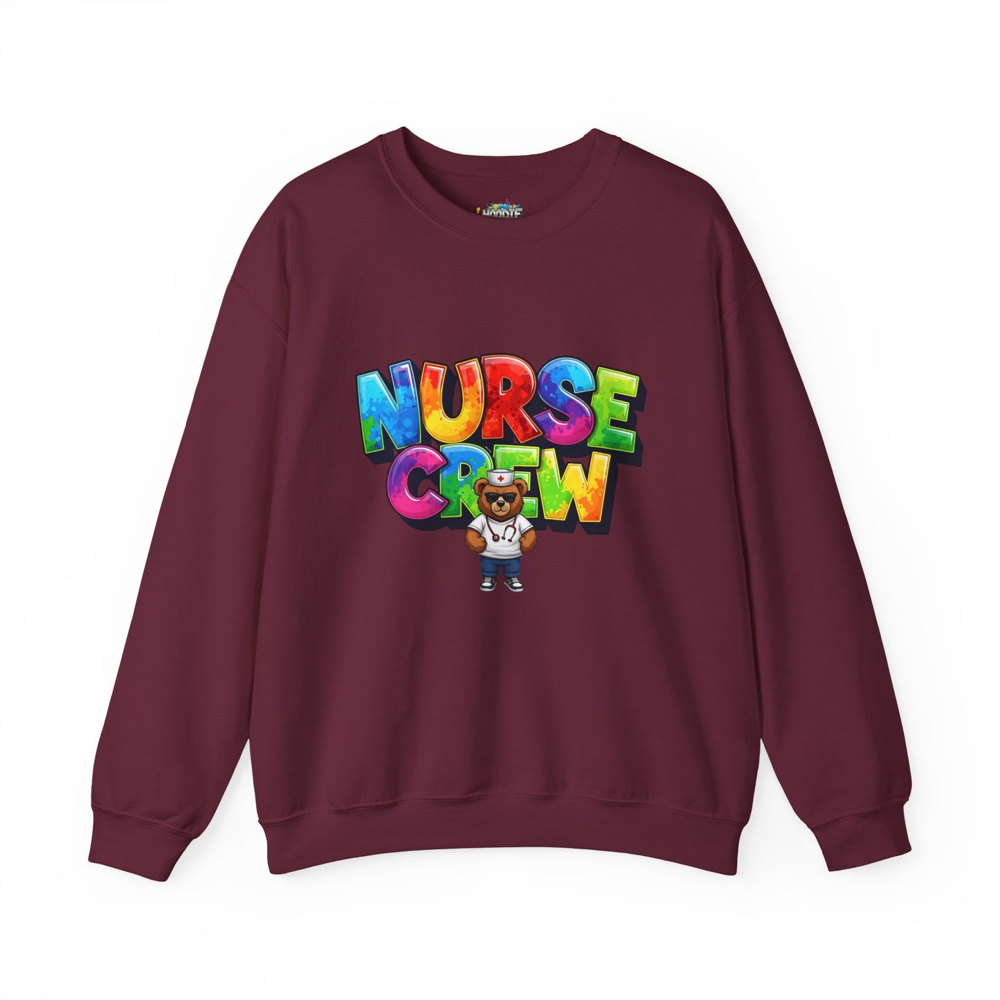 Nurse Crew Sweatshirt — 'NURSE CREW' Graphic Pullover for Healthcare Professionals