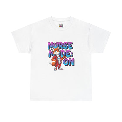 Nurse Mode On T‑Shirt — Cute Fox Nurse Graphic Tee for Nurses & Nursing Students