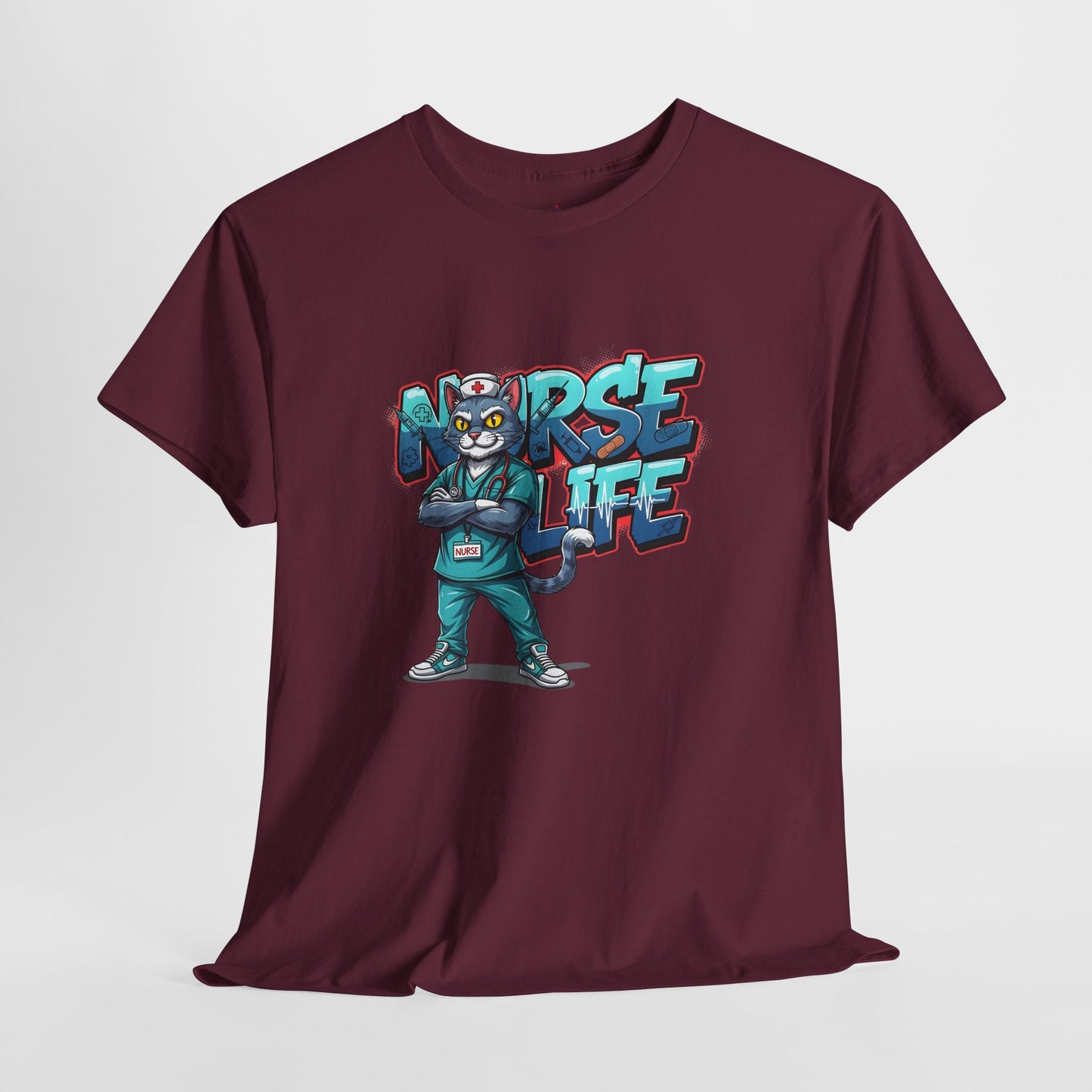 Unisex Nurse Life Graphic Tee — Cool Cartoon Nurse Design