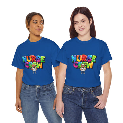 Nurse Crew Graphic Tee — Colorful Cartoon Nurse Appreciation Shirt