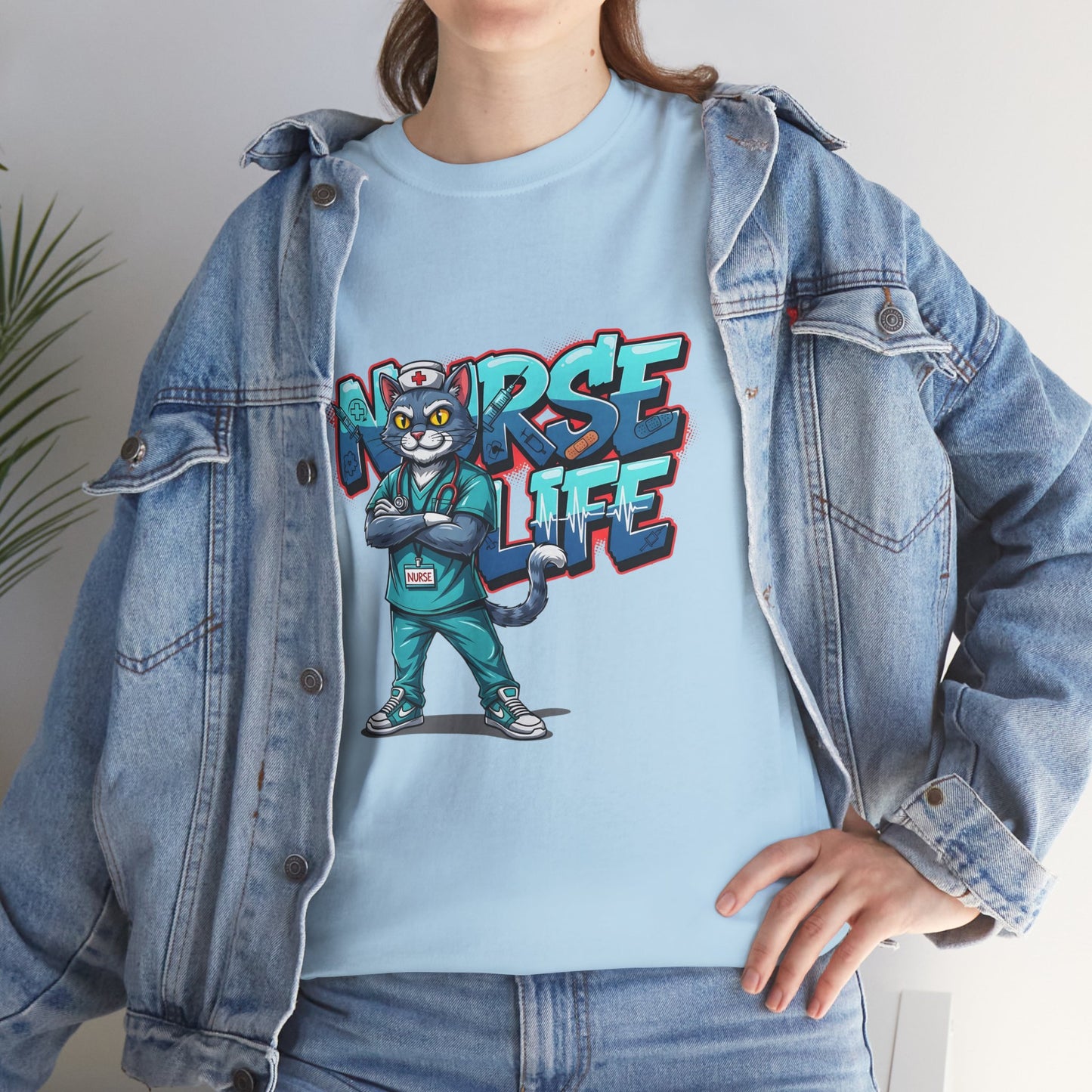 Unisex Nurse Life Graphic Tee — Cool Cartoon Nurse Design