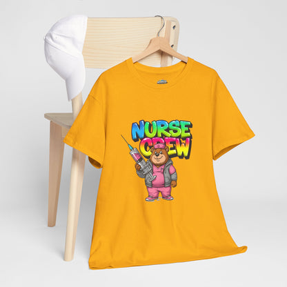 Nurse Crew T-Shirt — Cute Cartoon Nurse Bear Graphic Tee
