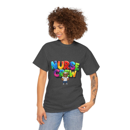 Nurse Crew Graphic Tee — Colorful Cartoon Nurse Appreciation Shirt