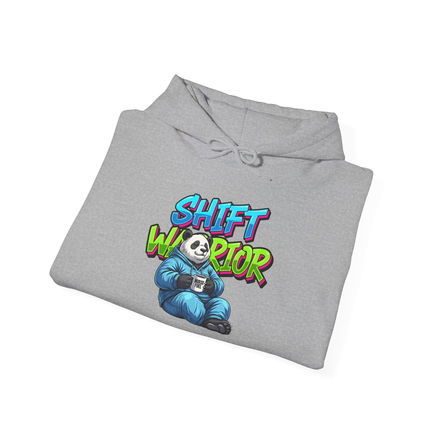 Unisex Shift Warrior Nurse Hoodie — Cute Sleeping Panda Crew