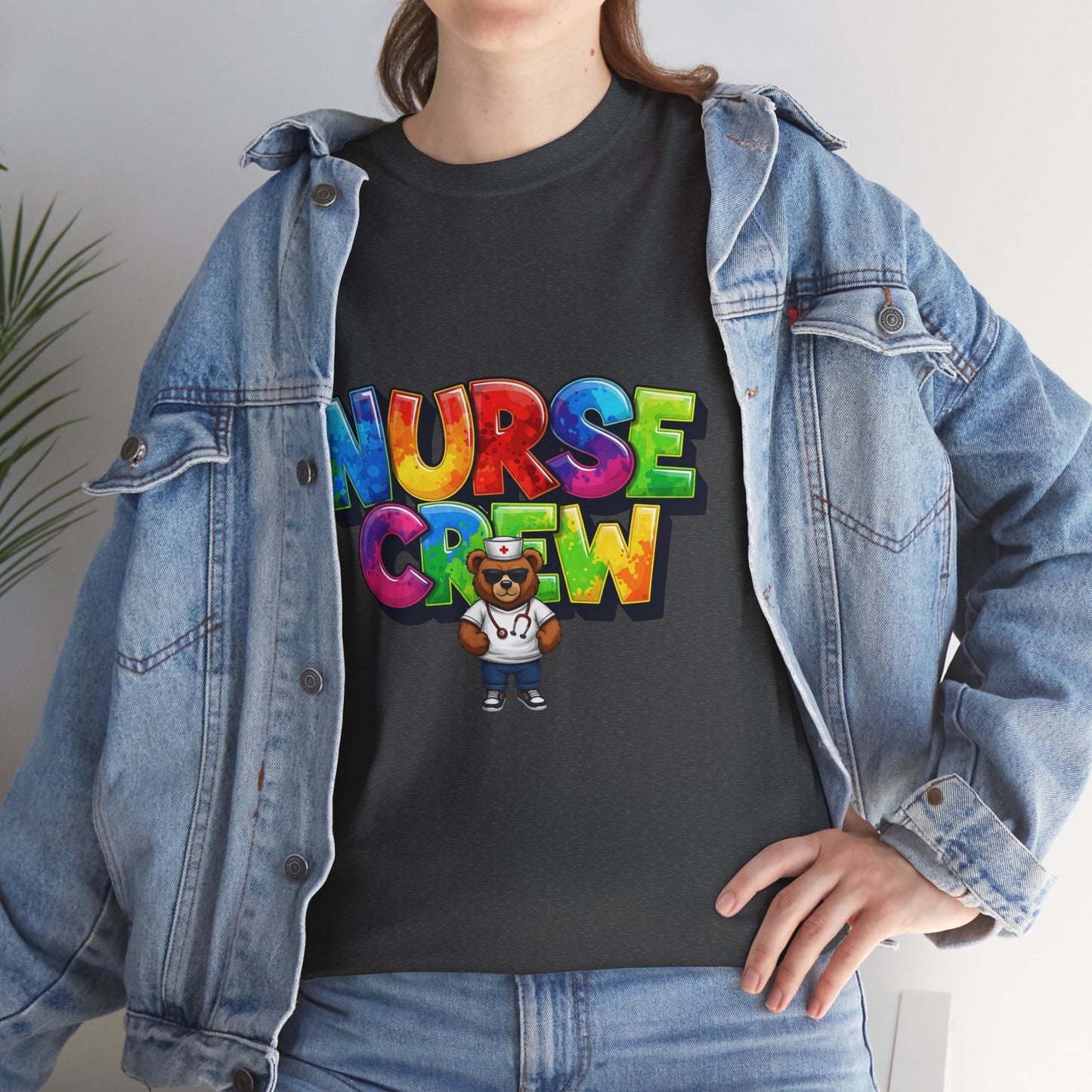 Nurse Crew Graphic Tee — Colorful Cartoon Nurse Appreciation Shirt