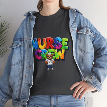Nurse Crew Graphic Tee — Colorful Cartoon Nurse Appreciation Shirt
