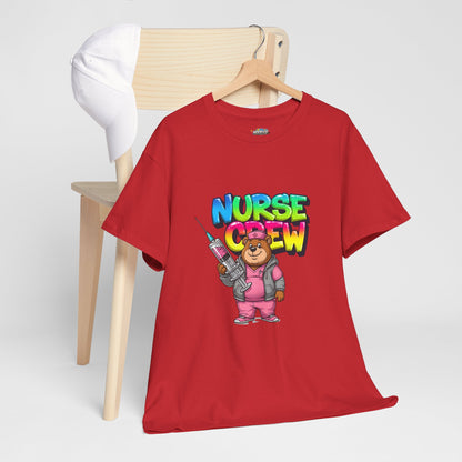 Nurse Crew T-Shirt — Cute Cartoon Nurse Bear Graphic Tee