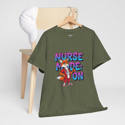 Nurse Mode On T‑Shirt — Cute Fox Nurse Graphic Tee for Nurses & Nursing Students