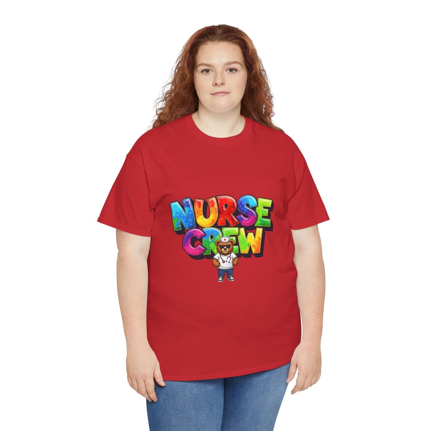 Nurse Crew Graphic Tee — Colorful Cartoon Nurse Appreciation Shirt