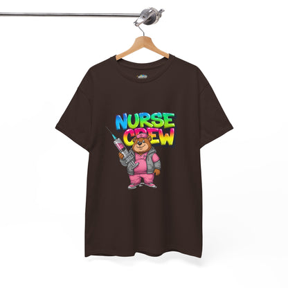 Nurse Crew T-Shirt — Cute Cartoon Nurse Bear Graphic Tee