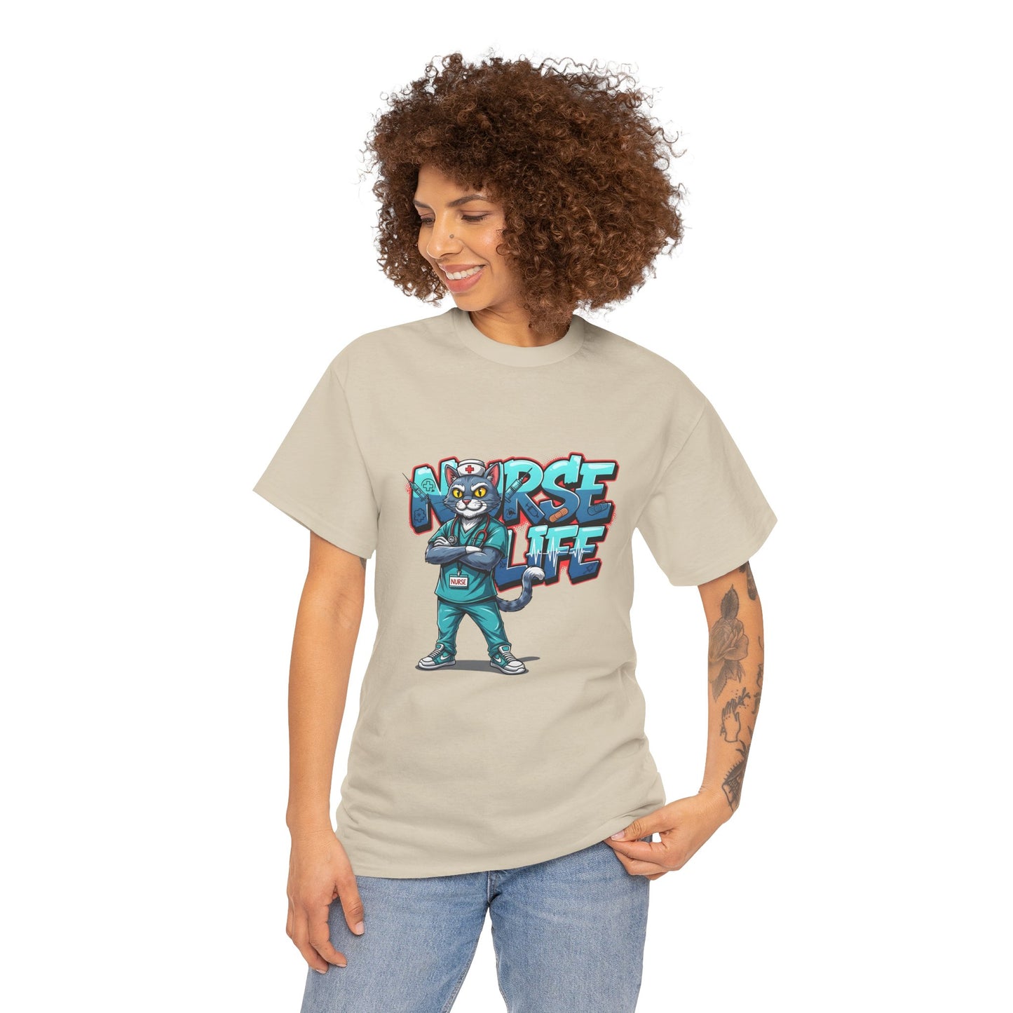 Unisex Nurse Life Graphic Tee — Cool Cartoon Nurse Design